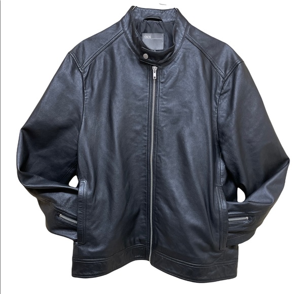 ASOS Leather Racer Jacket - Picture 1 of 7
